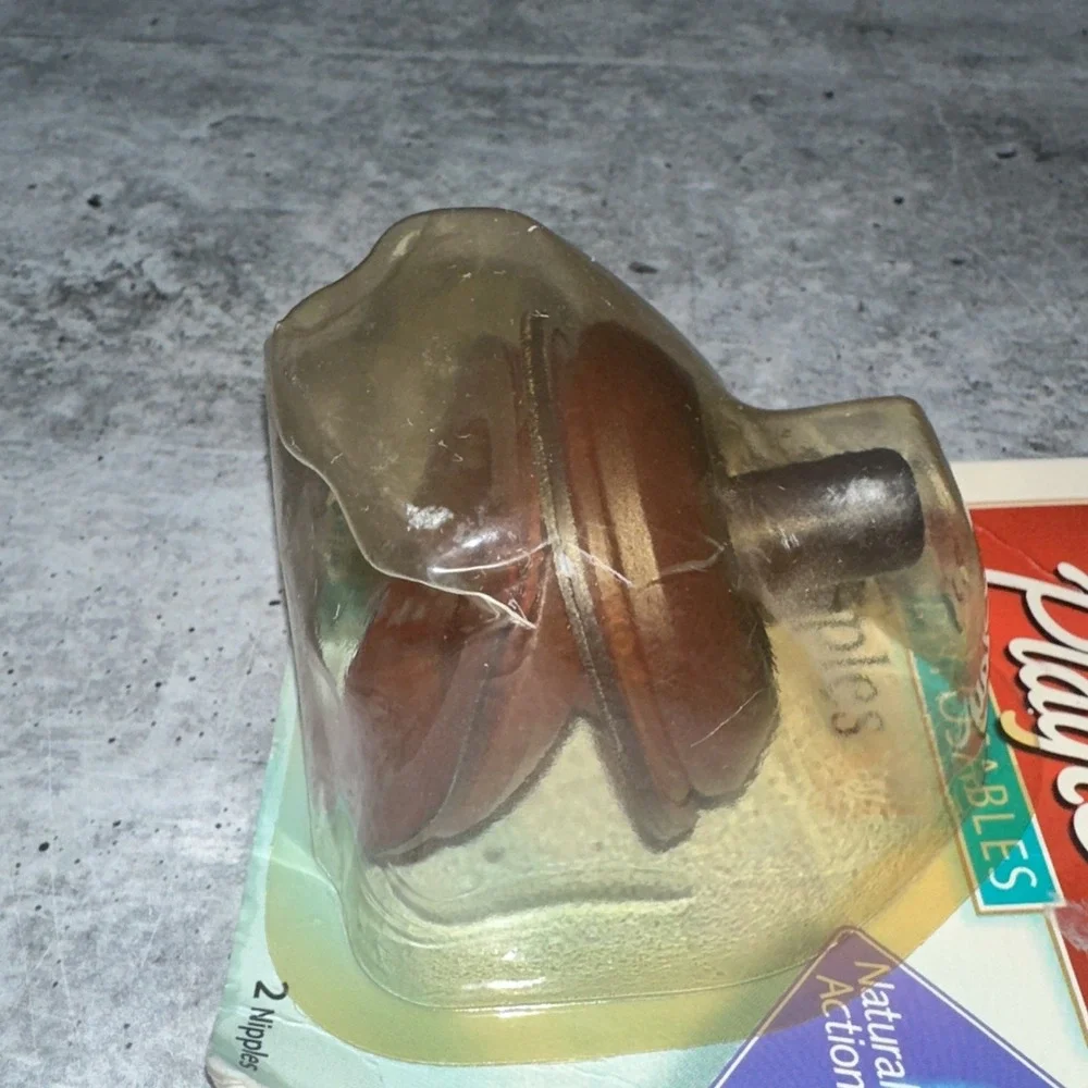 Vintage Playtex Natural Action Flat Top Latex Baby Bottle Nipples Fast Flow  (C)